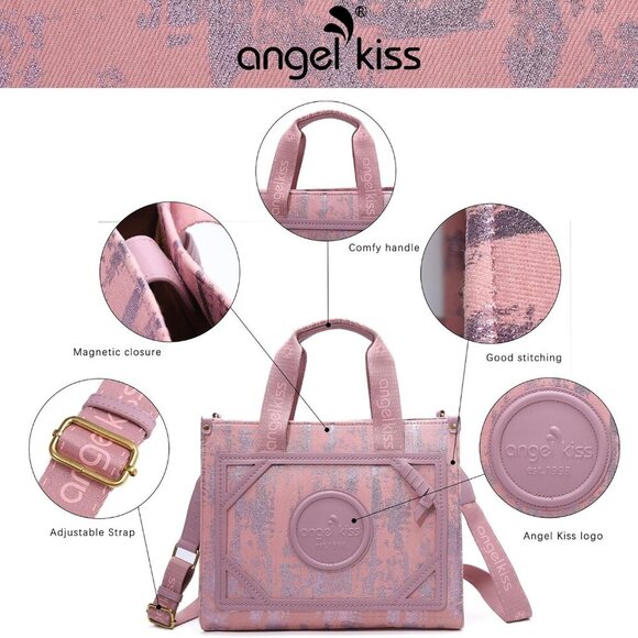 Tote Bag Purses for Women Medium Top-handle Satchel Handbags with Crossbody Srta - Picture 4 of 7